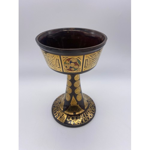 492 - DORN WILLIAMS WELSH POTTERY LIMITED EDITION 603/3000 LUSTRE CHALICE