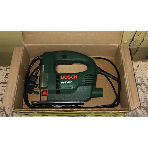 399 - CASED BOSCH CORNER PLANER, SANDER, AND JIGSAW