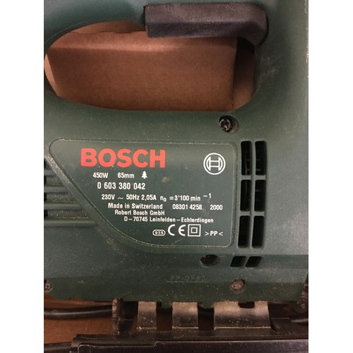 399 - CASED BOSCH CORNER PLANER, SANDER, AND JIGSAW