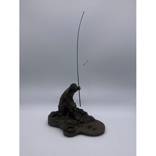 278 - DAVID HUGHES RESIN FIGURE GROUP OF THE ANGLER