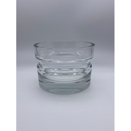 268 - HEAVY RIBBED SCANDINAVIAN STYLE GLASS BOWL