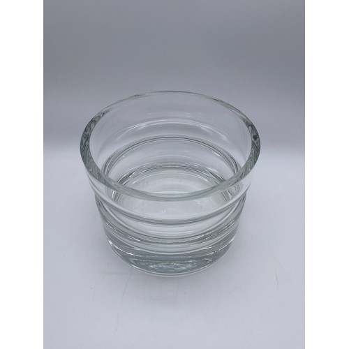 268 - HEAVY RIBBED SCANDINAVIAN STYLE GLASS BOWL