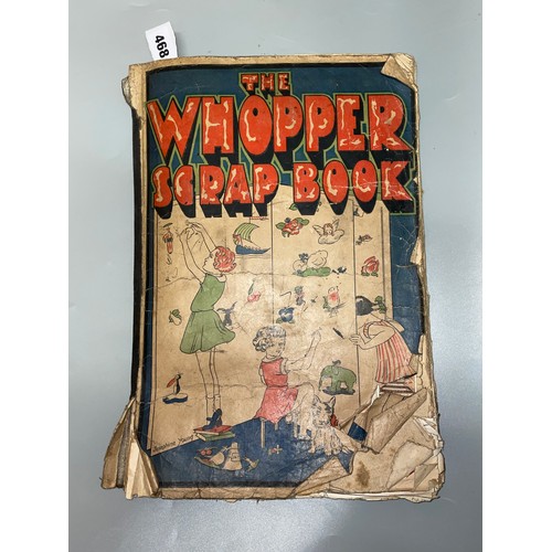 468 - THE WHOPPER SCRAP BOOK ALBUM INCLUDING CIGARETTE CARDS AND POSTCARDS