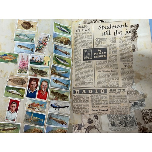 468 - THE WHOPPER SCRAP BOOK ALBUM INCLUDING CIGARETTE CARDS AND POSTCARDS