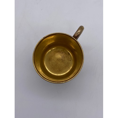 463 - CROWN DEVON ROUGE ROYALE GILDED IVY COFFEE CAN AND SAUCER