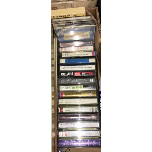 421 - CARTON - CASSETTE TAPE MUSIC, BOXED RECORD SETS, 45 SINGLES