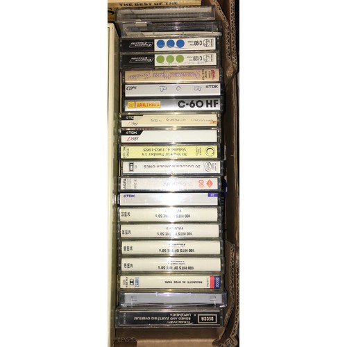 421 - CARTON - CASSETTE TAPE MUSIC, BOXED RECORD SETS, 45 SINGLES