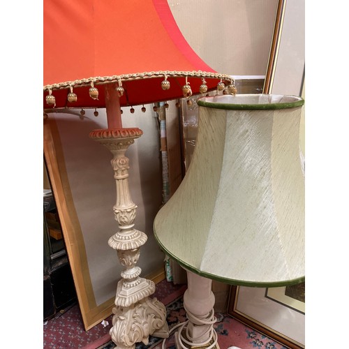 242 - BAROQUE STYLE TABLE LAMP AND ONE OTHER