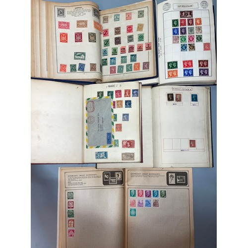 467 - POSTAGE STAMP ALBUMS INC GB VICTORIAN PENNY REDS, PENNY LILAC, EARLY BRITISH COLONY STAMPS,  AND OTH... 