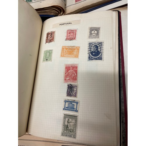 467 - POSTAGE STAMP ALBUMS INC GB VICTORIAN PENNY REDS, PENNY LILAC, EARLY BRITISH COLONY STAMPS,  AND OTH... 