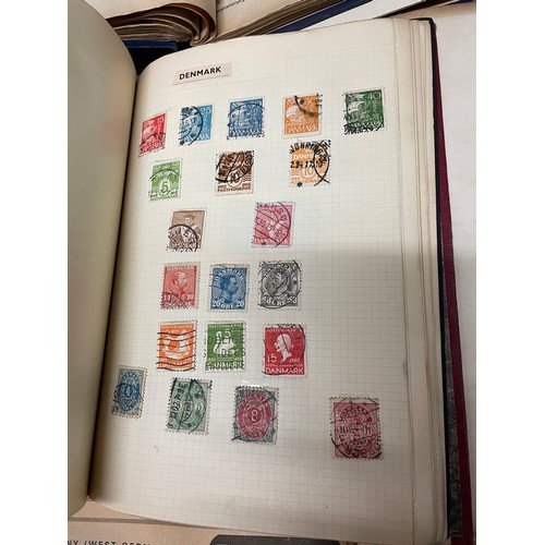 467 - POSTAGE STAMP ALBUMS INC GB VICTORIAN PENNY REDS, PENNY LILAC, EARLY BRITISH COLONY STAMPS,  AND OTH... 