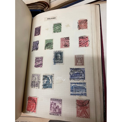 467 - POSTAGE STAMP ALBUMS INC GB VICTORIAN PENNY REDS, PENNY LILAC, EARLY BRITISH COLONY STAMPS,  AND OTH... 