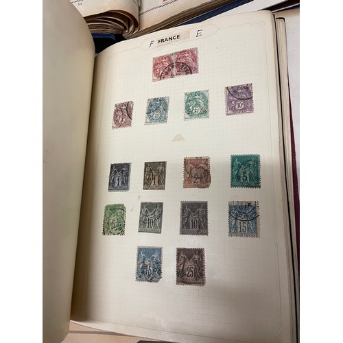 467 - POSTAGE STAMP ALBUMS INC GB VICTORIAN PENNY REDS, PENNY LILAC, EARLY BRITISH COLONY STAMPS,  AND OTH... 