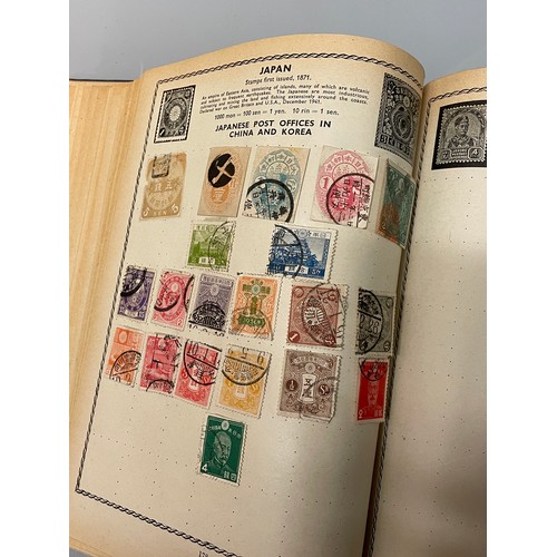 467 - POSTAGE STAMP ALBUMS INC GB VICTORIAN PENNY REDS, PENNY LILAC, EARLY BRITISH COLONY STAMPS,  AND OTH... 