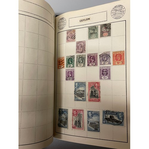 467 - POSTAGE STAMP ALBUMS INC GB VICTORIAN PENNY REDS, PENNY LILAC, EARLY BRITISH COLONY STAMPS,  AND OTH... 