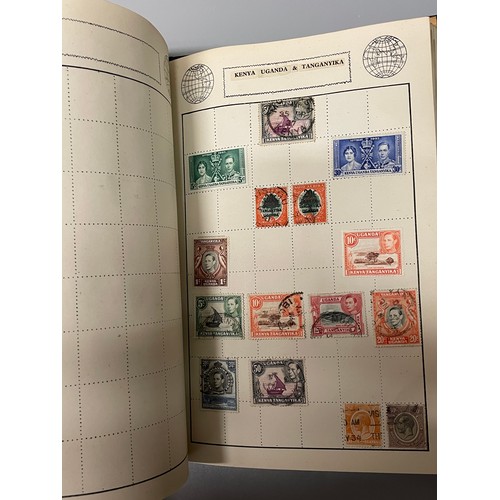 467 - POSTAGE STAMP ALBUMS INC GB VICTORIAN PENNY REDS, PENNY LILAC, EARLY BRITISH COLONY STAMPS,  AND OTH... 