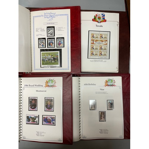 469 - BINDERS OF COMMONWEALTH ROYALTY ISSUE POSTAGE STAMPS, WEDDINGS, AND ROYAL YACHT