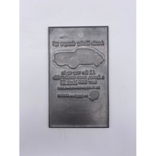 444 - TWO AUSTIN HEALEY AND AUSTIN MINI PRINTING PLATES