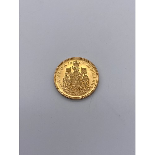 580 - 1967 CANADIAN FINE GOLD 20 DOLLAR PIECE 18G APPROX