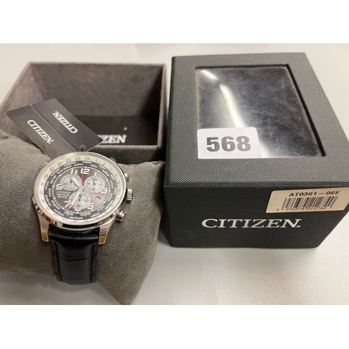 568 - BOXED CITIZEN CHRONOGRAPH WRISTWATCH