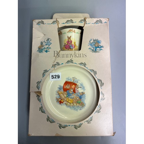 529 - ROYAL DOULTON BUNNYKINS CHILDRENS SET BOX A/F