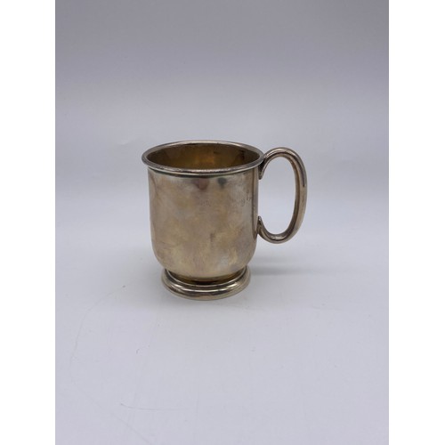 368 - SHEFFIELD SILVER CHRISTENING MUG 3.5OZT OVERALL