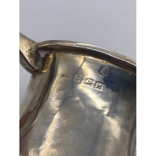 352 - BIRMINGHAM SILVER CHRISTENING MUG WITH ANGULAR HANDLE ENGRAVED INITIALS J G M & BIRMINGHAM MINIATURE... 