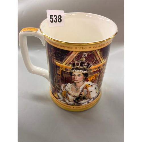 538 - ROYAL DOULTON LIMITED EDITION 181/2000 GOLDEN JUBILEE COMMEMORATIVE TANKARD