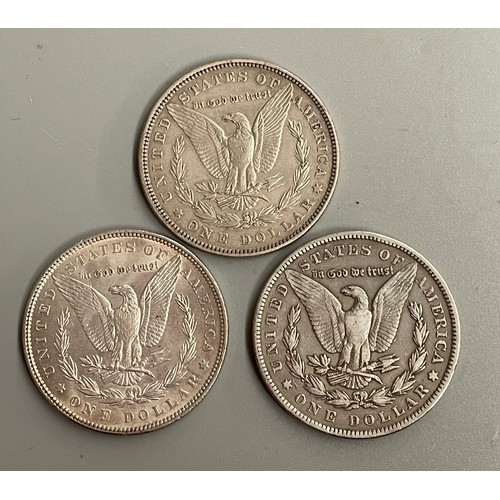 542 - 1882 MORGAN US ONE DOLLAR, 1902 US ONE DOLLAR AND 1888 US ONE DOLLAR