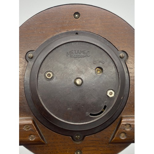 522 - VINTAGE METAMEC POST DECO MANTLE CLOCK