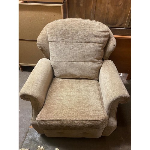 58 - OATMEAL MANUAL RECLINING ARMCHAIR