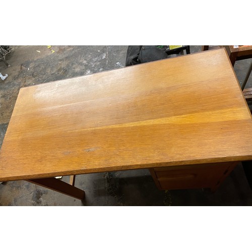 76 - 1950S LIGHT OAK DESK