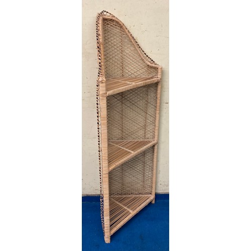 72 - RATTAN CORNER WOTNOT SHELF