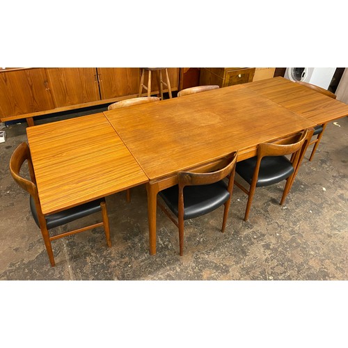 111 - BORDUM & NIELSEN DANISH TEAK DINING TABLE AND SIX CHAIRS