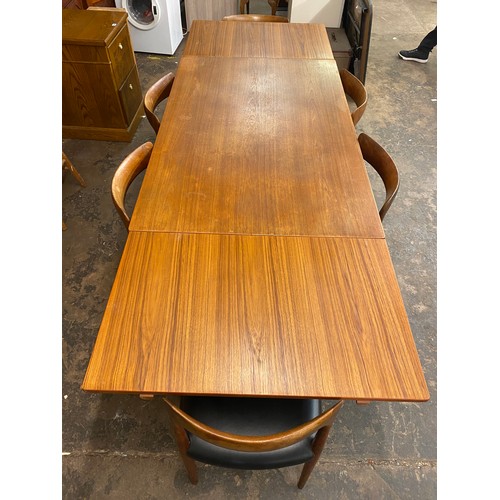 111 - BORDUM & NIELSEN DANISH TEAK DINING TABLE AND SIX CHAIRS