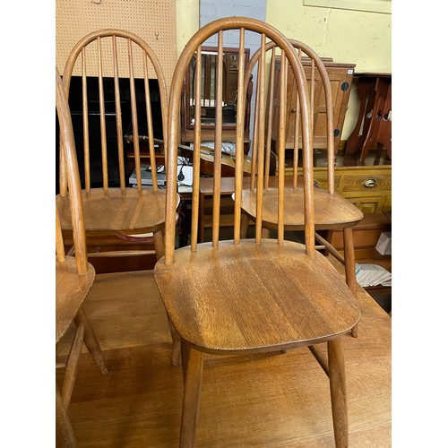 177 - SET OF FOUR PRIORY ELM AND BEECH HOOPED SPINDLE BACK DINING CHAIRS