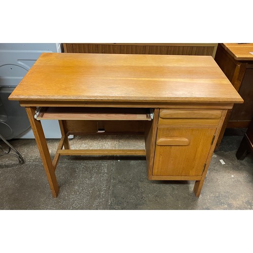 76 - 1950S LIGHT OAK DESK