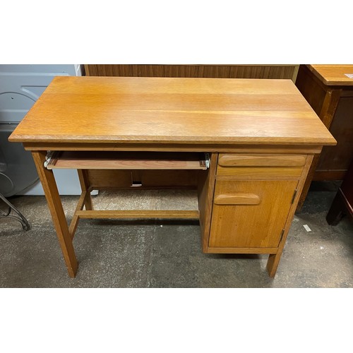 76 - 1950S LIGHT OAK DESK