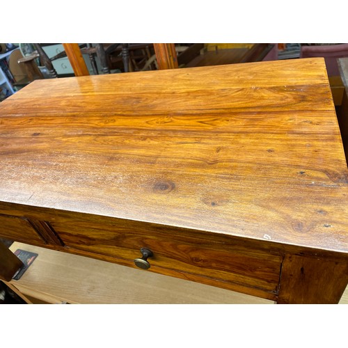 70 - MANGO WOOD TWO DRAWER RECTANGULAR COFFEE TABLE