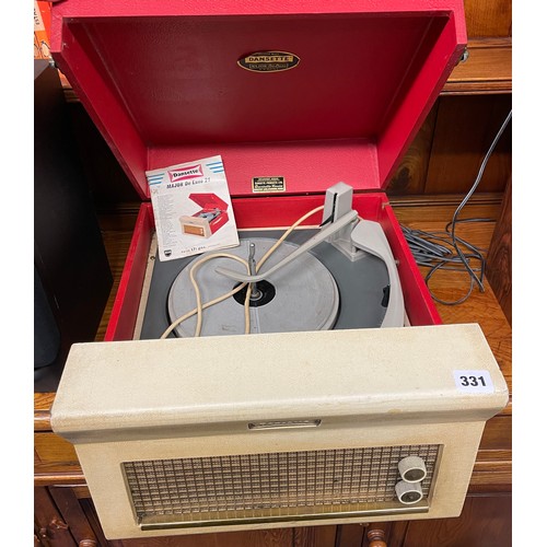 331 - DANSETTE MAJOR DELUXE 21 PORTABLE RECORD PLAYER