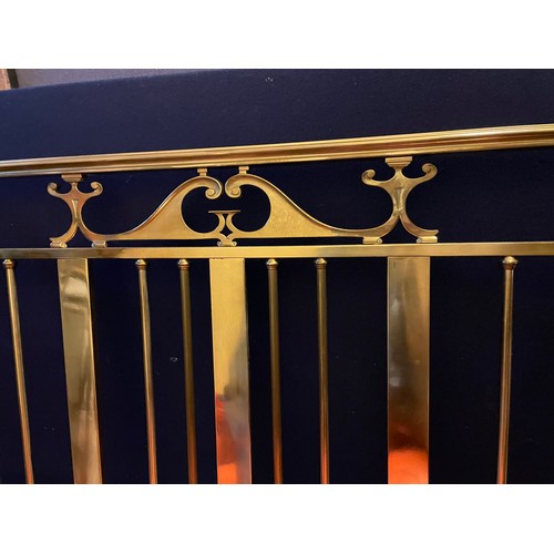 164 - ART NOUVEAU BRASS DOUBLE BEDSTEAD