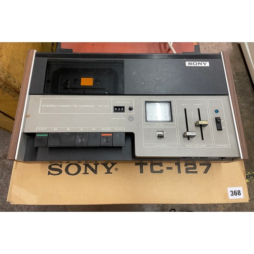 368 - SONY TC127 STEREO CASSETTE DECK RECORDER