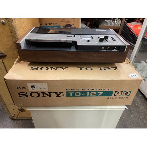 368 - SONY TC127 STEREO CASSETTE DECK RECORDER