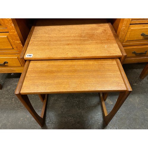 196 - NEST OF TWO TEAK TABLES