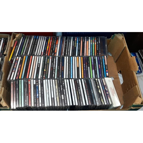 281 - TWO CRATES OF MUSIC CDS ROCK, TWO TONE, COMPILATIONS, AND MORE