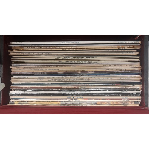 285 - VINYL CASE OF VINYL LPS FRANK SINATRA, ELLA FITZGERALD, ABBA, DON MCCLEAN