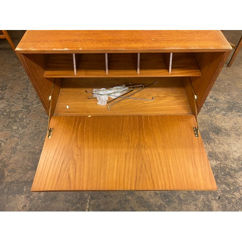 102 - TEAK FLOATING LADDEREX TYPE BUREAU AND DRAWER UNIT