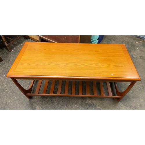 182 - G PLAN TEAK CROSS BANDED OBLONG MAGAZINE COFFEE TABLE