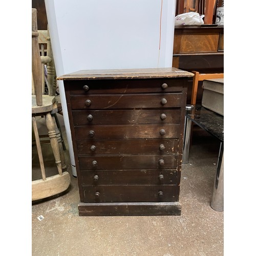 190 - VICTORIAN PINE EIGHT DRAWER SPECIMAN CABINET