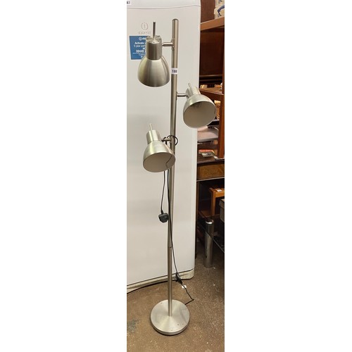 188 - STAINLESS THREE SPOTLIGHT LAMP STANDARD